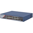 Switch Hikvision 16 ports PoE +2- 16 ports PoE- 1 R45 1 Go - 1 fiber optic 1 Go- longue distance 300 mètres