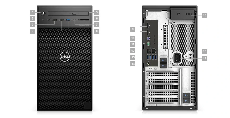 DELL Precision 3640 i7-10700 Tower 16 Go DDR4-SDRAM 512 GoSSD 