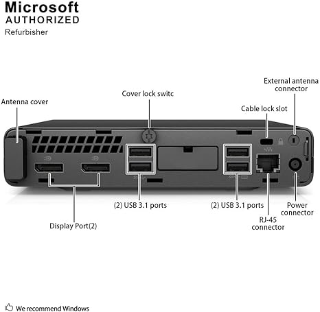 HP ProDesk 600 G4 Mini Pc i5-8ème-16-256
