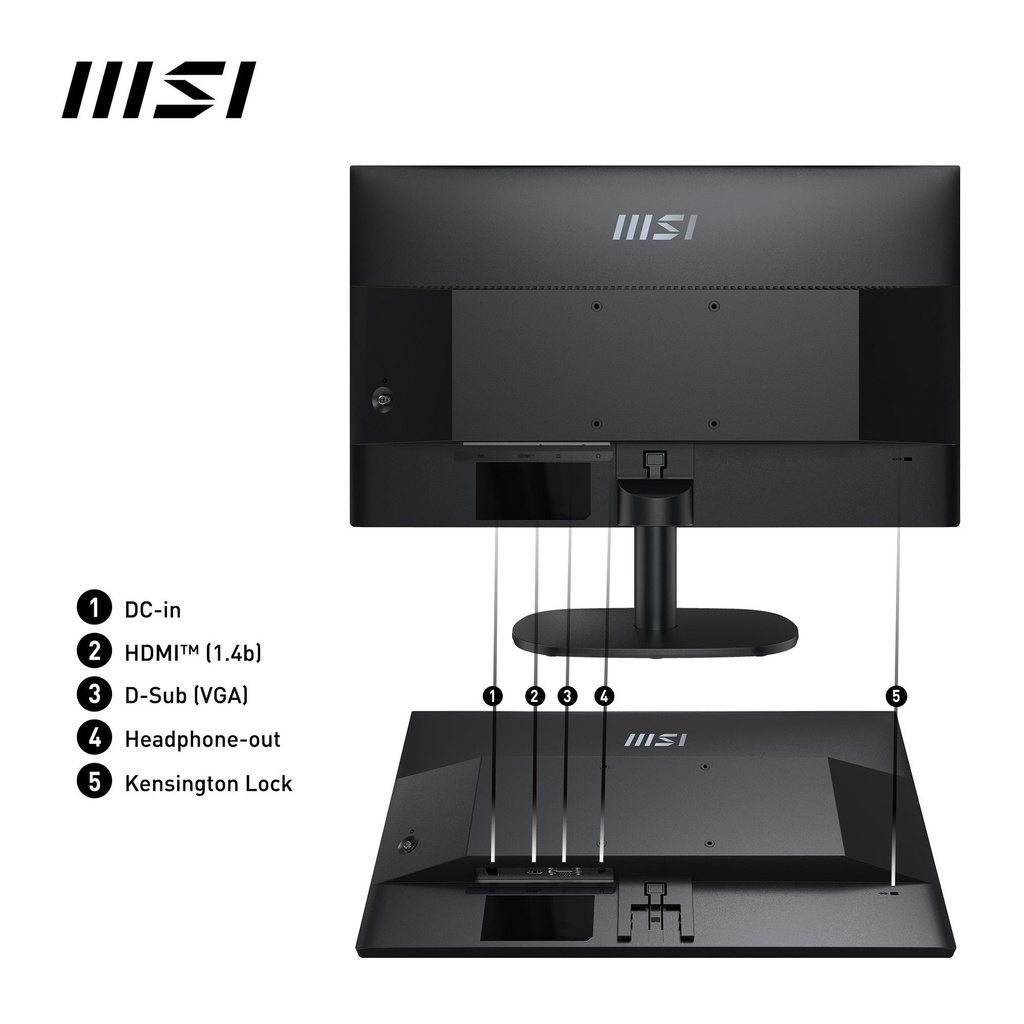 MSI PRO MP245 ECRAN GAMING-100Hz-1Ms-1920x1080-1 VGA-1 HDMI