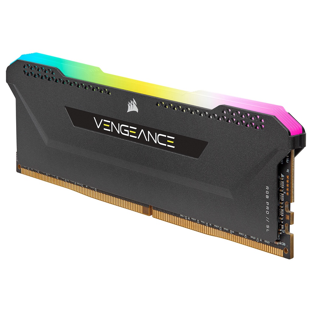 RAM DDR4 3200 Vengeance RGB PRO SL 16 Go (2*8 Go)  C16 Noir