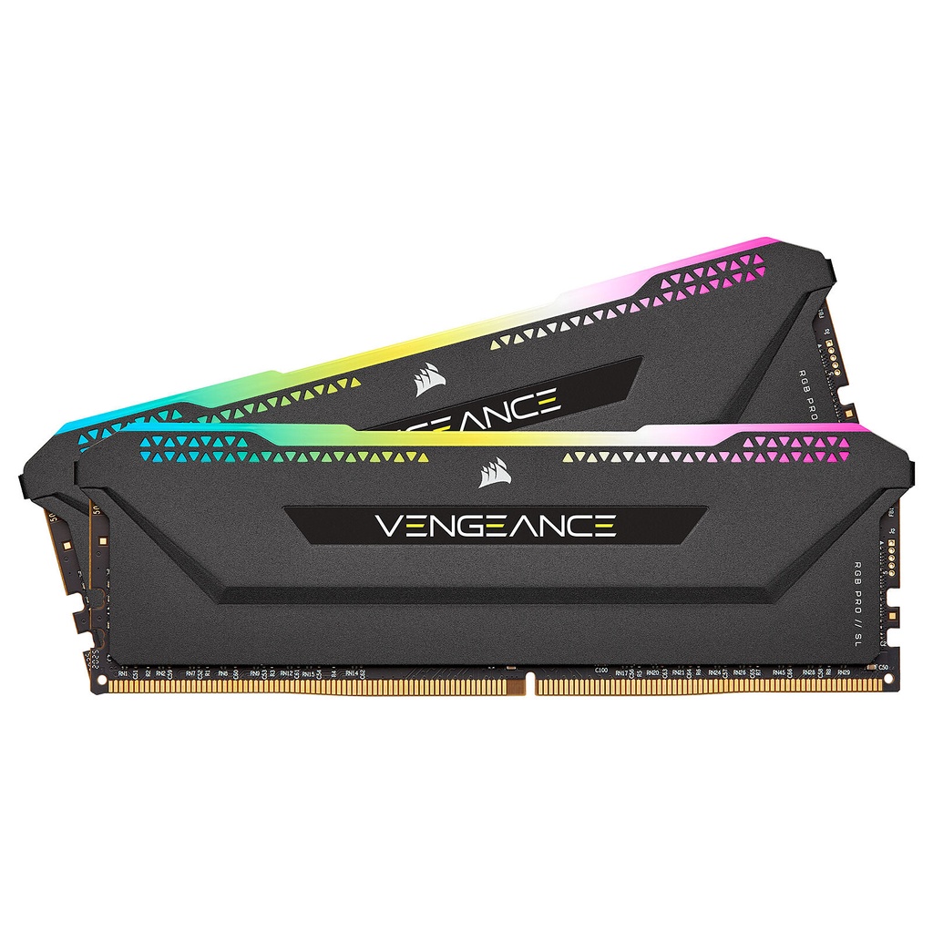 RAM DDR4 3200 Vengeance RGB PRO SL 16 Go (2*8 Go)  C16 Noir