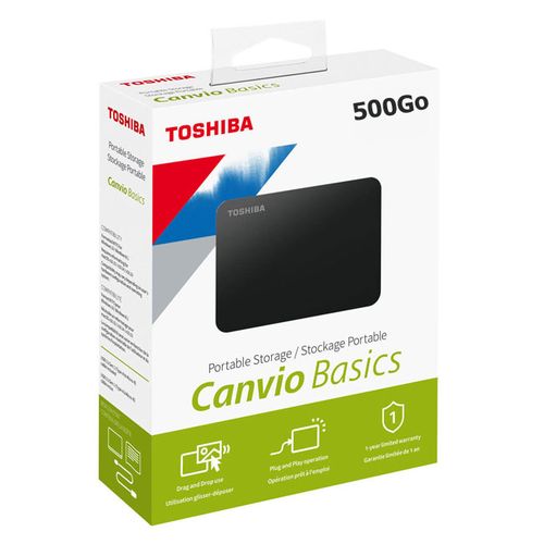 DISQUE DUR HDD 2.5 TOSHIBA CANVIO BASICS NOIR EXTERNE 4 To