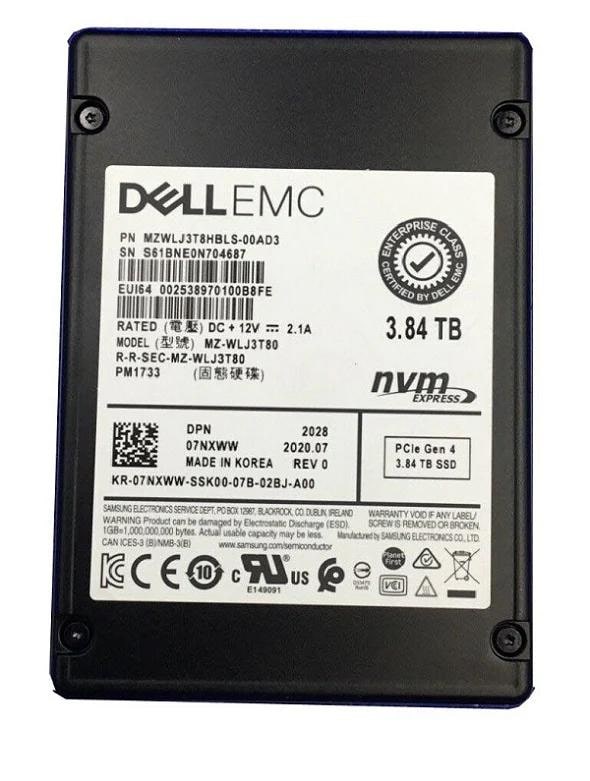 SSD DELL 3.84To U.2 NVMe REMIS A NEUF