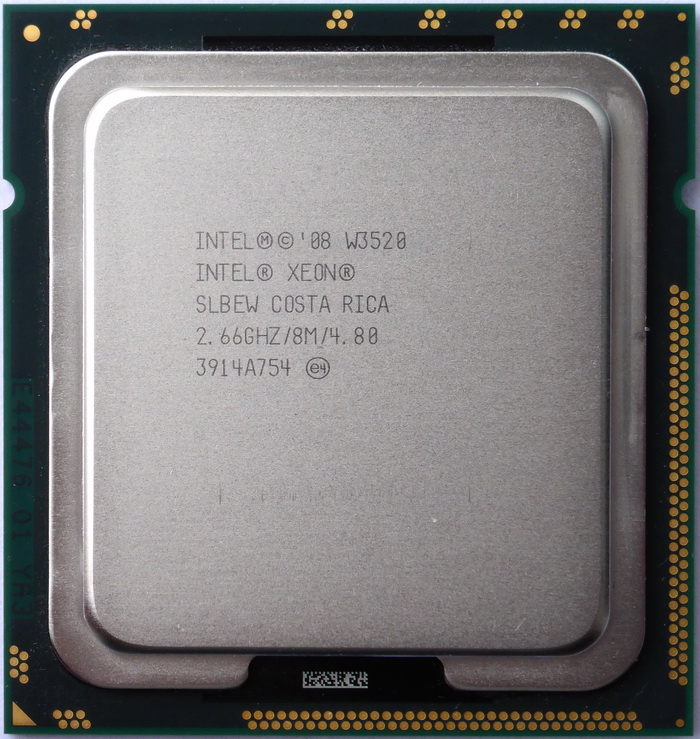 Intel Xeon W3520 (2.66 up to 2.93 GHz; 4Coeur; 8Thread; 8 Mo)