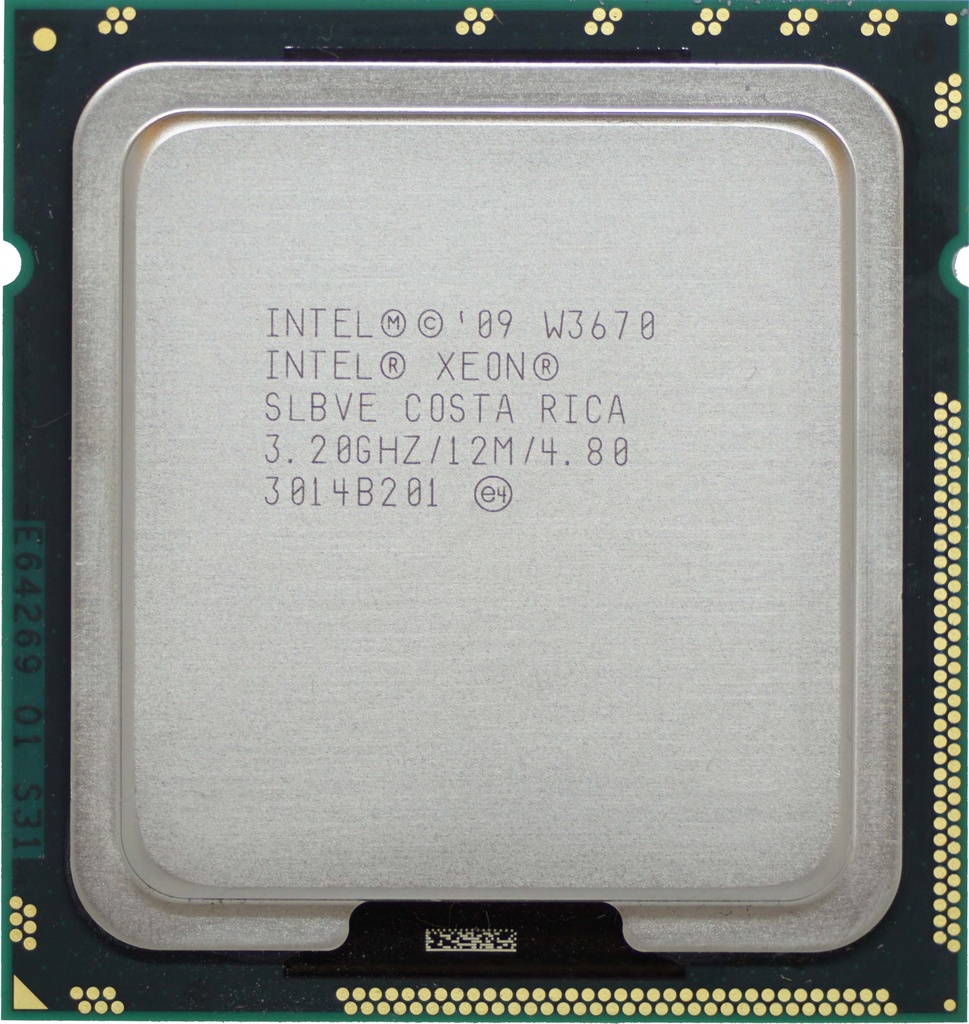 Intel Xeon W3670(3.20 up to 3.46 GHz; 6Coeur; 12Thread; 12 Mo)