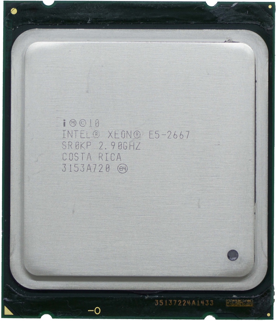 Intel Xeon E5-2667 V1(2.90 up to 3.50 GHz; 6Coeur; 12Thread; 15 Mo)