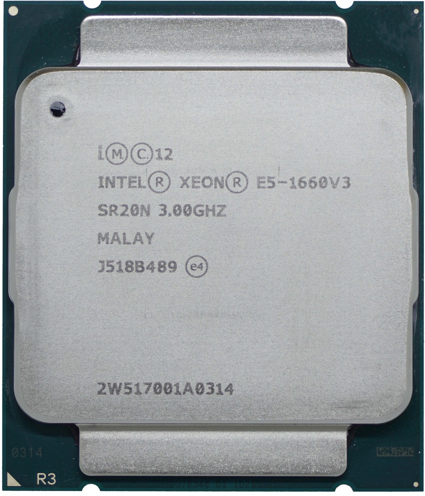 Intel Xeon E5-1660 V3(3.50 GHz; 8Coeur; 16Thread; 20 Mo)