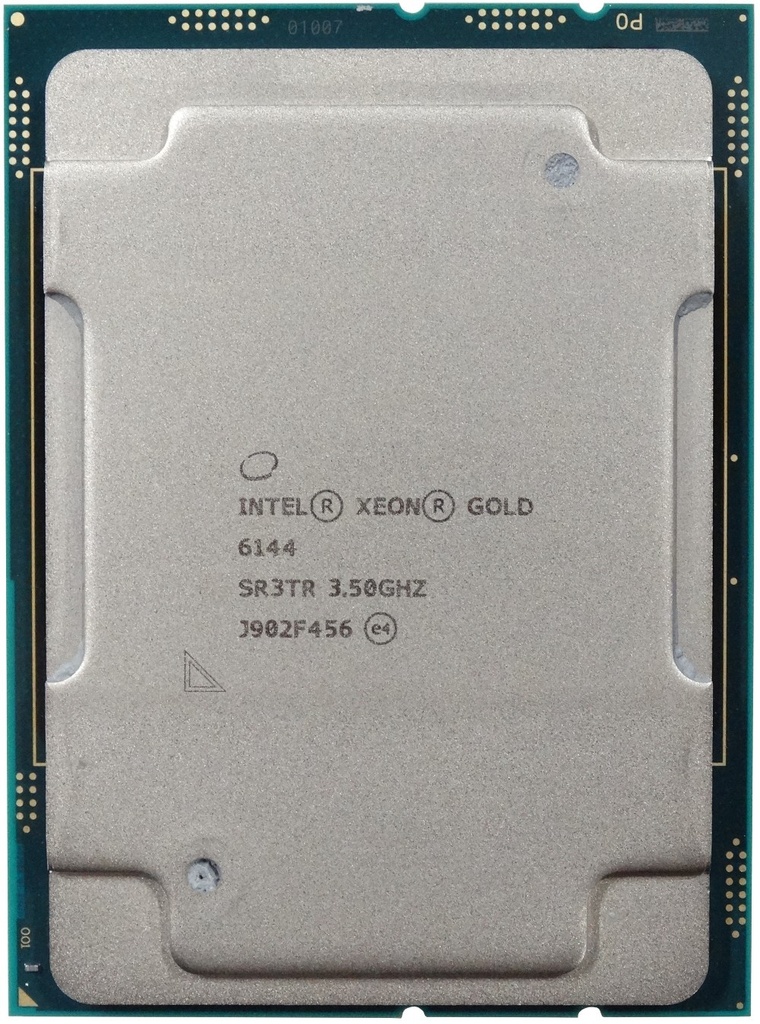 Intel Xeon gold 6144(2.60 up to 3.70 GHz; 16Coeur; 32Thread; 22 Mo)