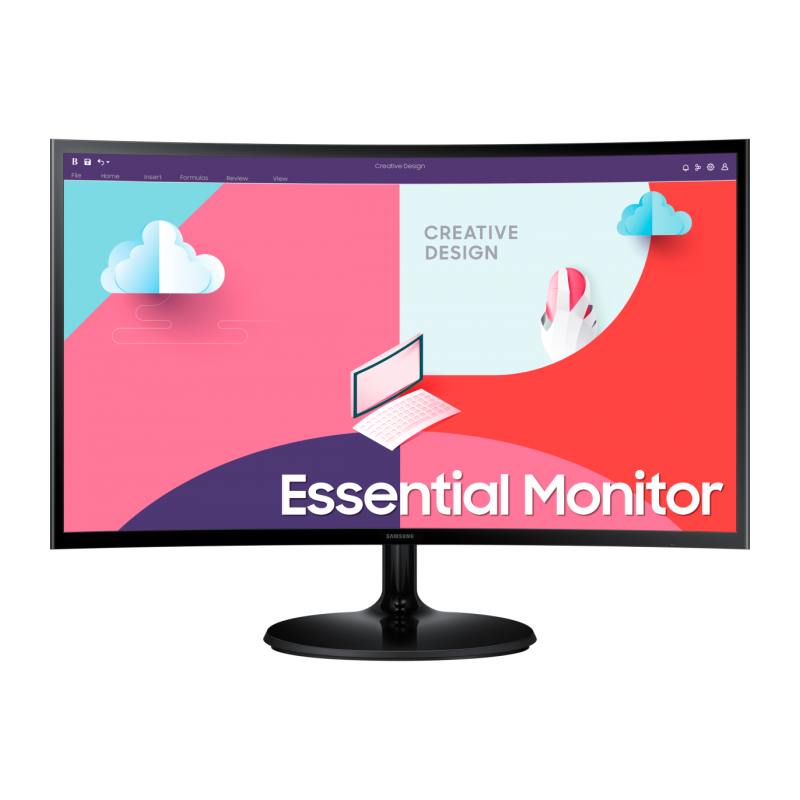 Écran incurvé 24" Samsung Essential Curved Monitor S3 (LS24C360EAMXZN)